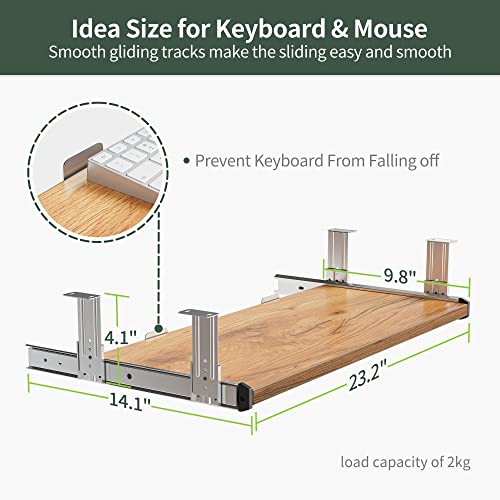 FEZIBO Standing Desk with Keyboard Tray, 40 × 24 Inches Electric Height Adjustable Desk, Sit Stand Up Desk, Computer Office Desk, Light Rustic