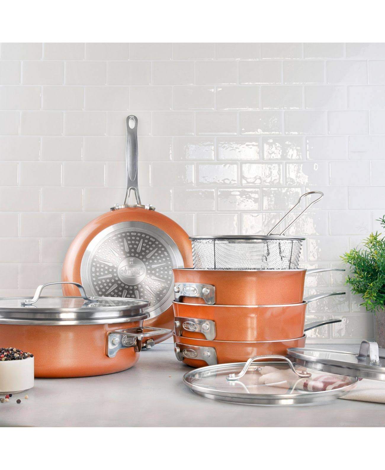 Gotham Steel 10-piece Stackmaster Nonstick Aluminum Cookware Set