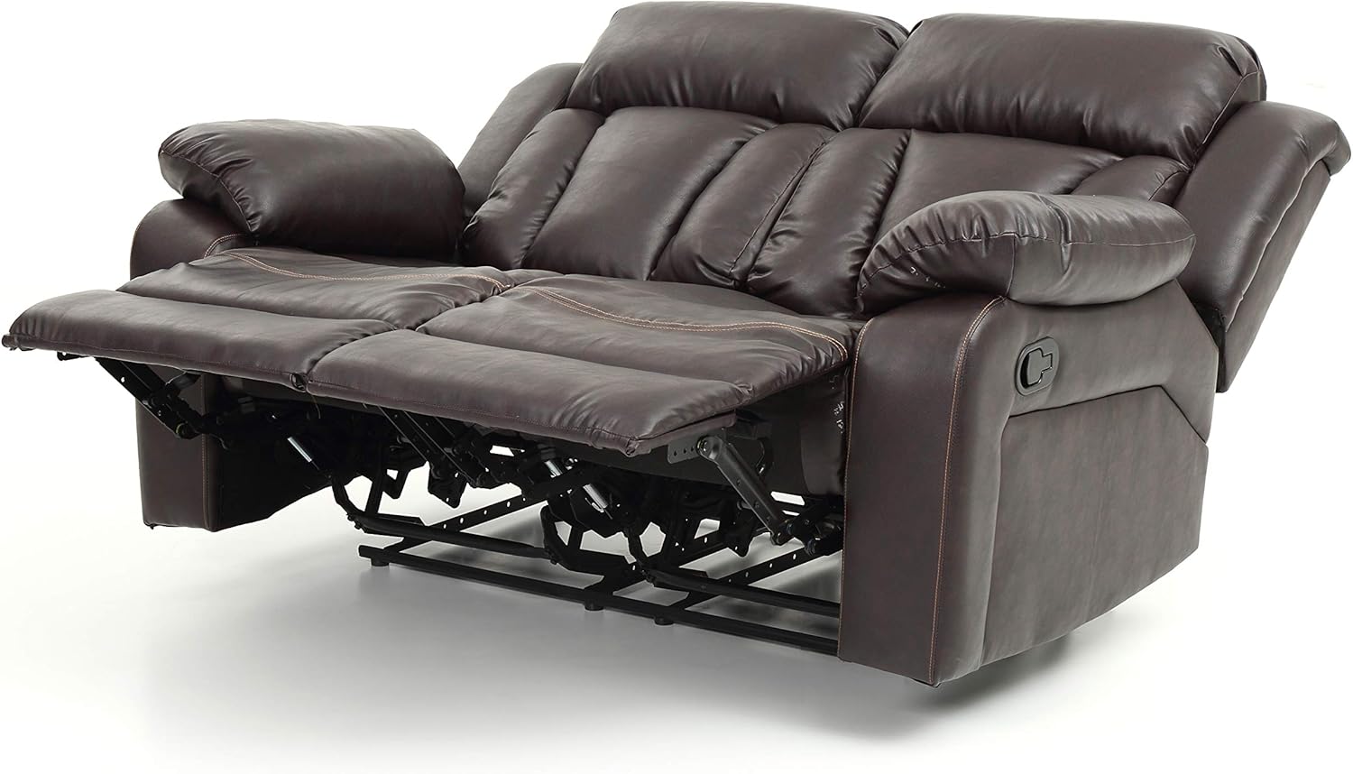 Glory Furniture Reclining Love seat, Brown Faux Leather