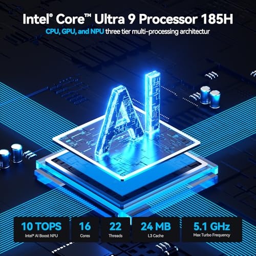 GEEKOM AE8 Max Mini Desktop Computer, AMD Ryzen7 8745HS(8C/16T,up to 4.9GHz),32GB DDR5 RAM & 1TB SSD, Mini PC Windows 11 Pro/AMD Radeon 780M/USB3.2 * 4/2.5G LAN for Gaming/Business