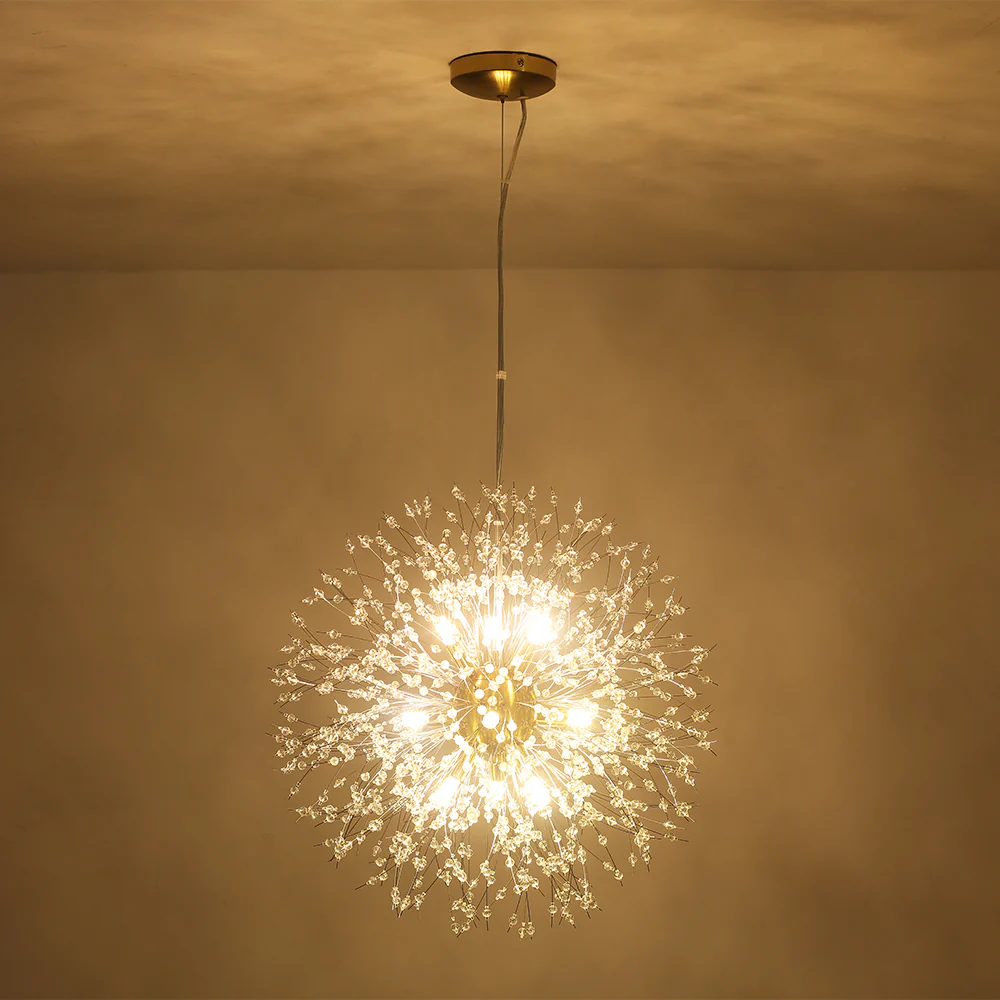 Solmere 9-Light Sphere Dimmable Linear Contemporary Chandelier (20)