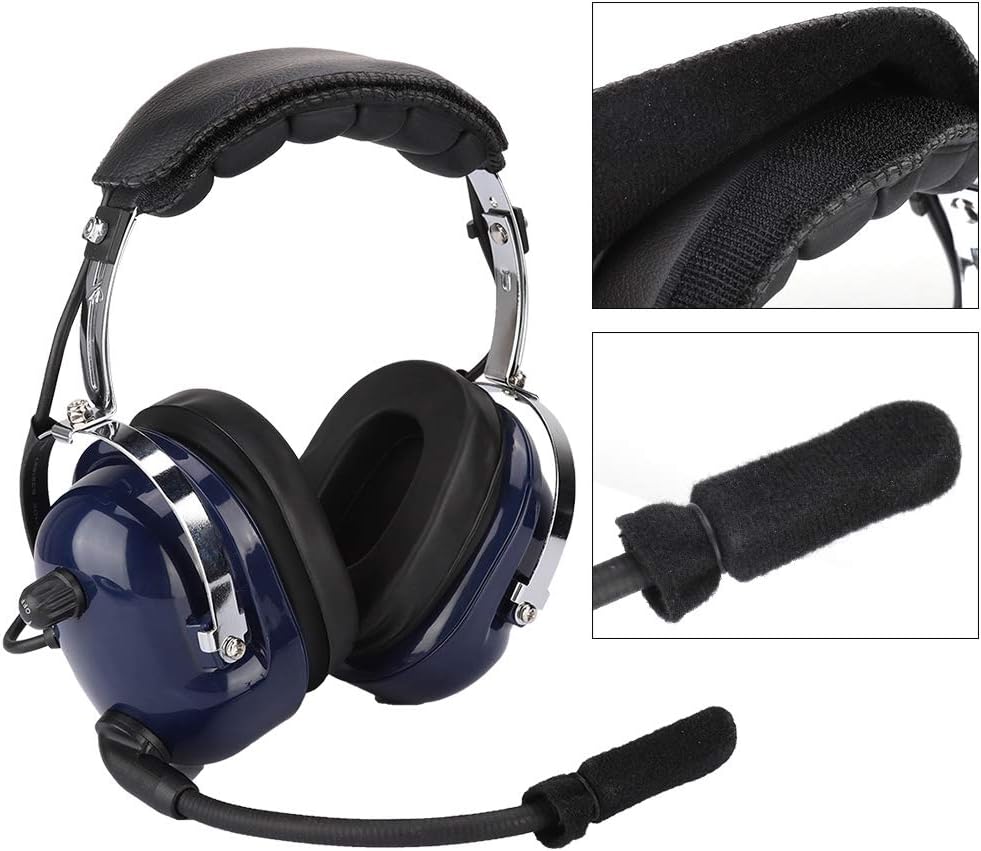 Aviation Headset, Noise Canceling Over Ear Headphones with Microphone, 3.5mm Noise Canceling Headset for Airplane Pilots.
