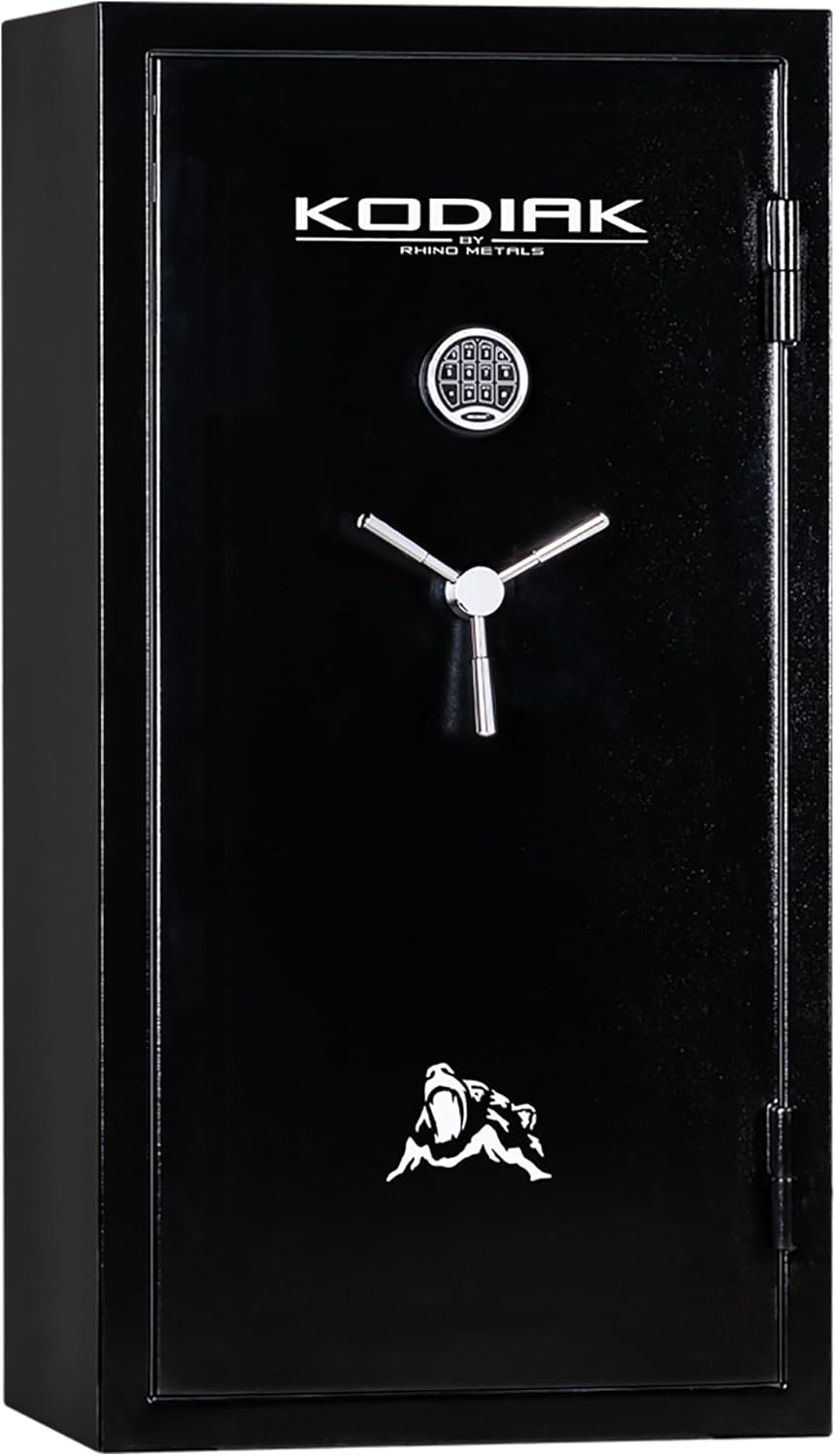 Kodiak Home Gun Safe for Rifles & Pistols | KBX5629 by Rhino Metals with New SafeX Security System | 42 Long Guns & 9 Pistol Pockets | 30 Minute Fire Protection | 390lbs