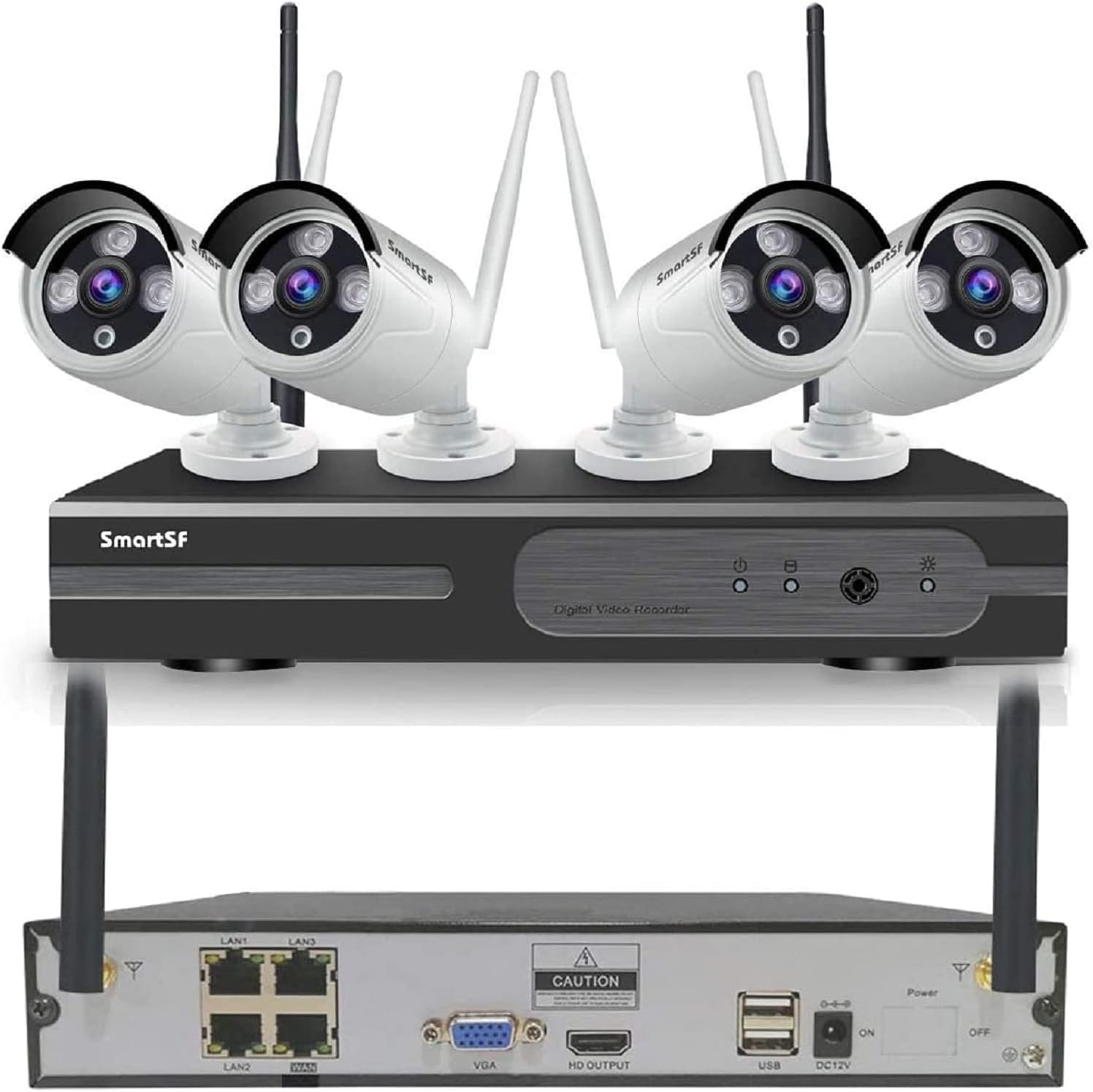 ��8CH Expandable�� Wireless Security Camera System, 1080P Full HD CCTV NVR Surveillance Camera System with 2.0MP IP Cameras, Night Vision, Weatherproof, Motion Detection, Remote Monitoring