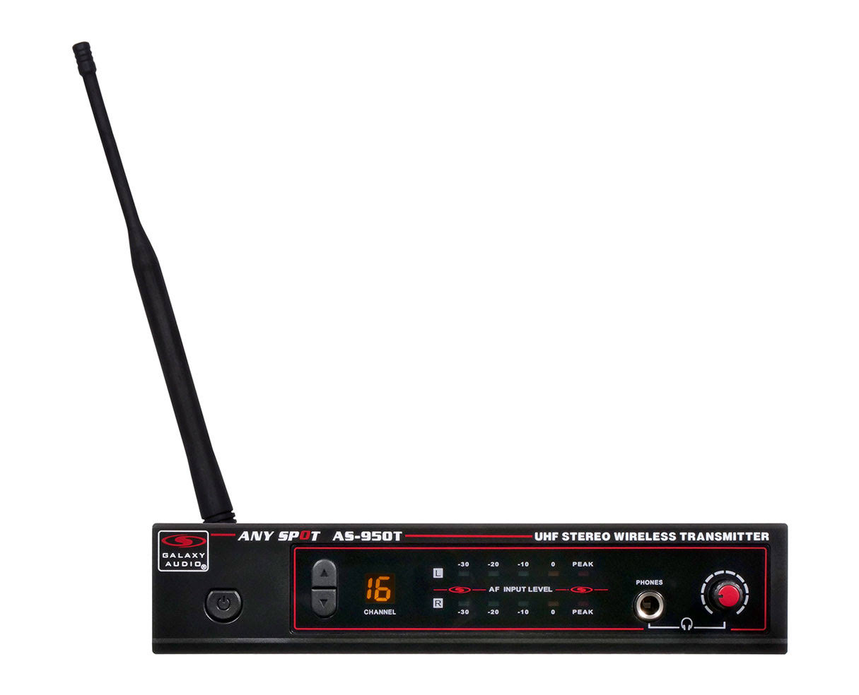 Galaxy Audio AS-950 In-Ear Wireless System 470-789 MHz Black