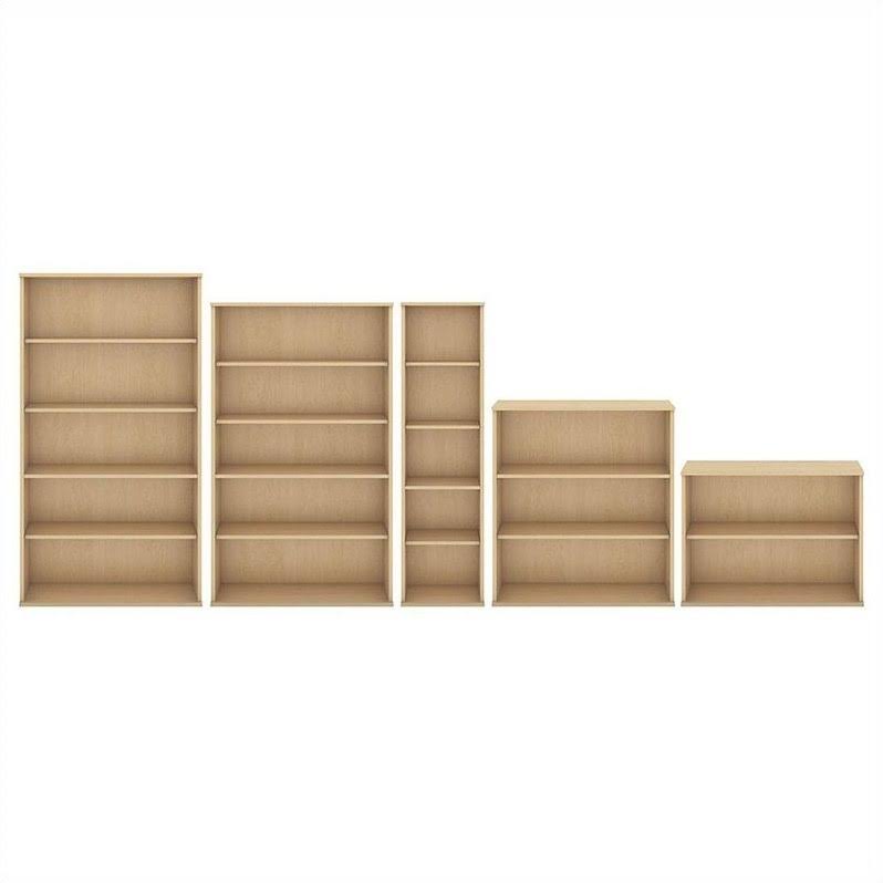 Bowery Hill 48H 3 Shelf Bookcase in Natural Maple - BH-503113