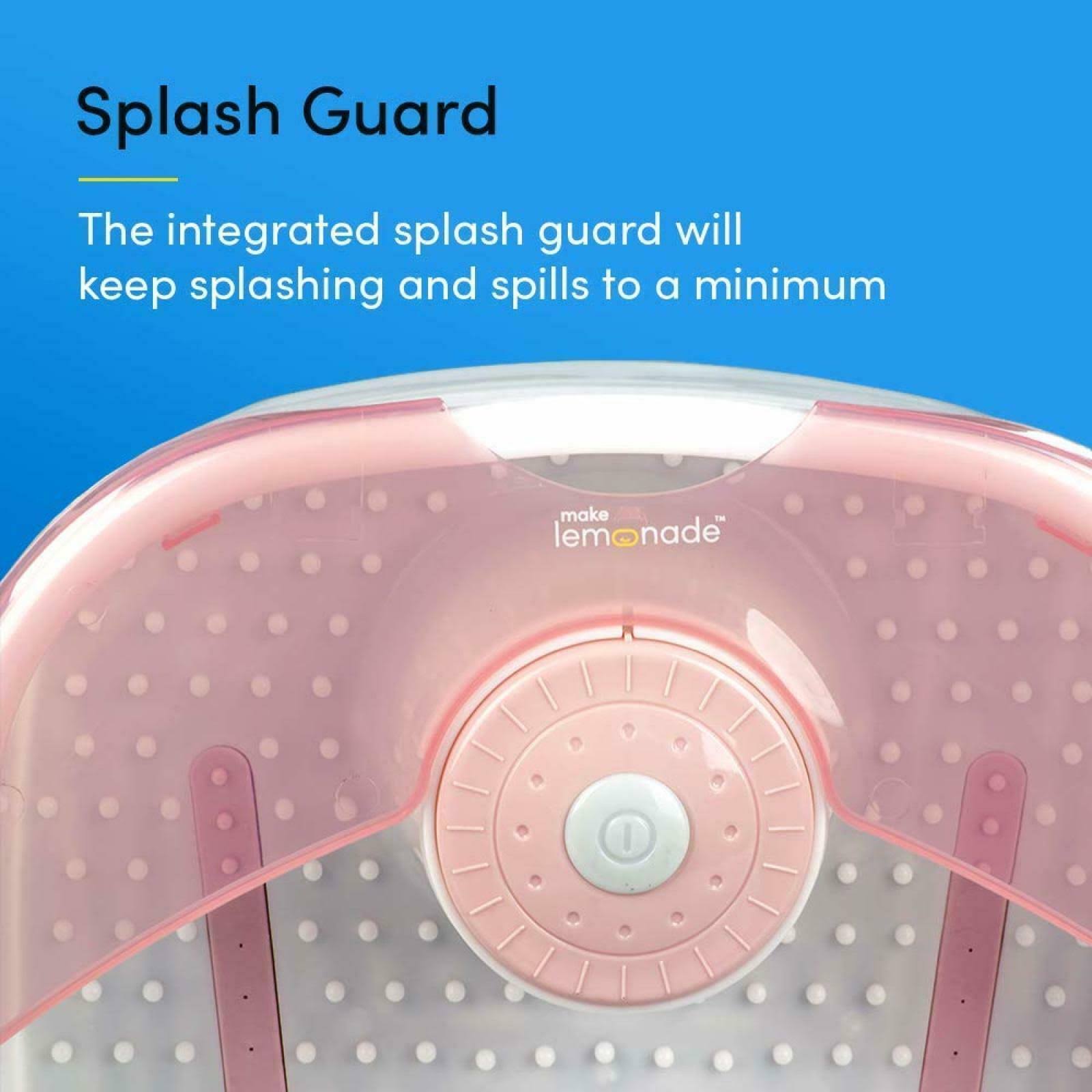Foot Bath with Heat Maintenance Foot Massager with Bubbles at Home Portable Pedicure Foot Soak Pink (Heat Maintenance)