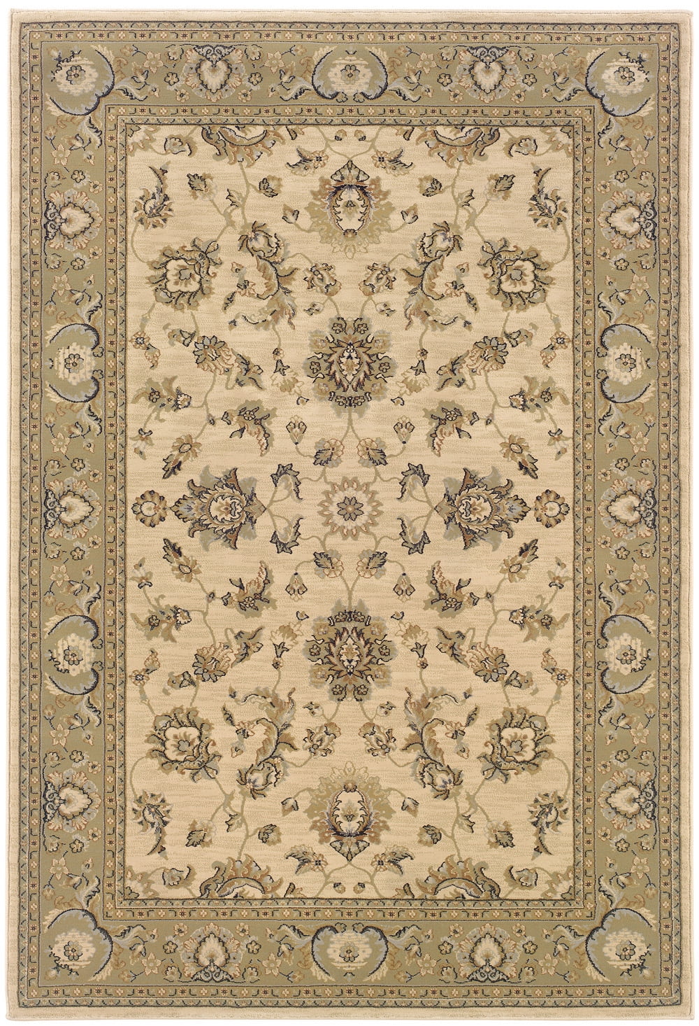 Sphinx Ariana Area Rug 2153C Traditional Ivory Bordered Vines 5' 3" x 7' 9" Rectangle