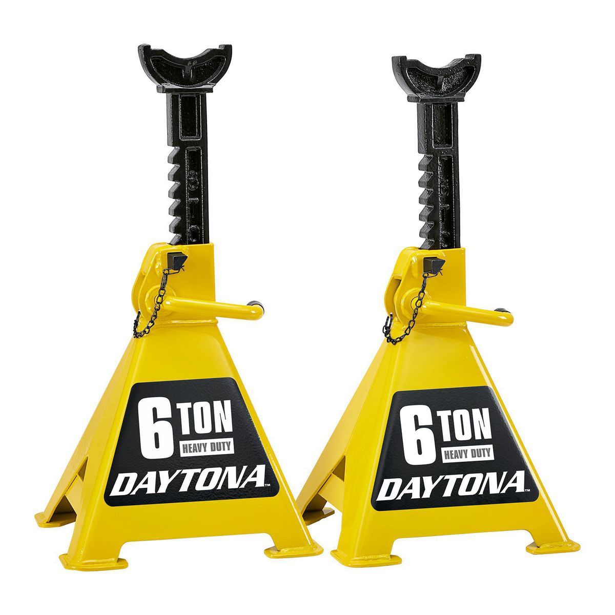 DAYTONA 6 Ton Heavy Duty Ratcheting Jack Stands, Slate Gray