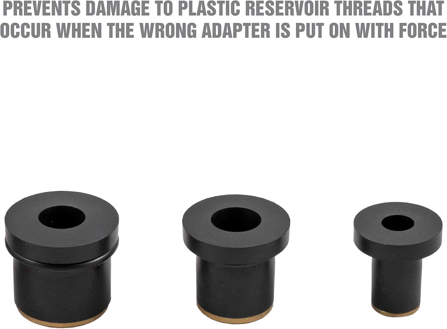 OEMTOOLS 27067 Universal Cooling System Adapter Set, Works with Auto Coolant Pressure Tester to Test Pressure in Most Vehicles, Fits Plastic Reservoirs Pack of 2