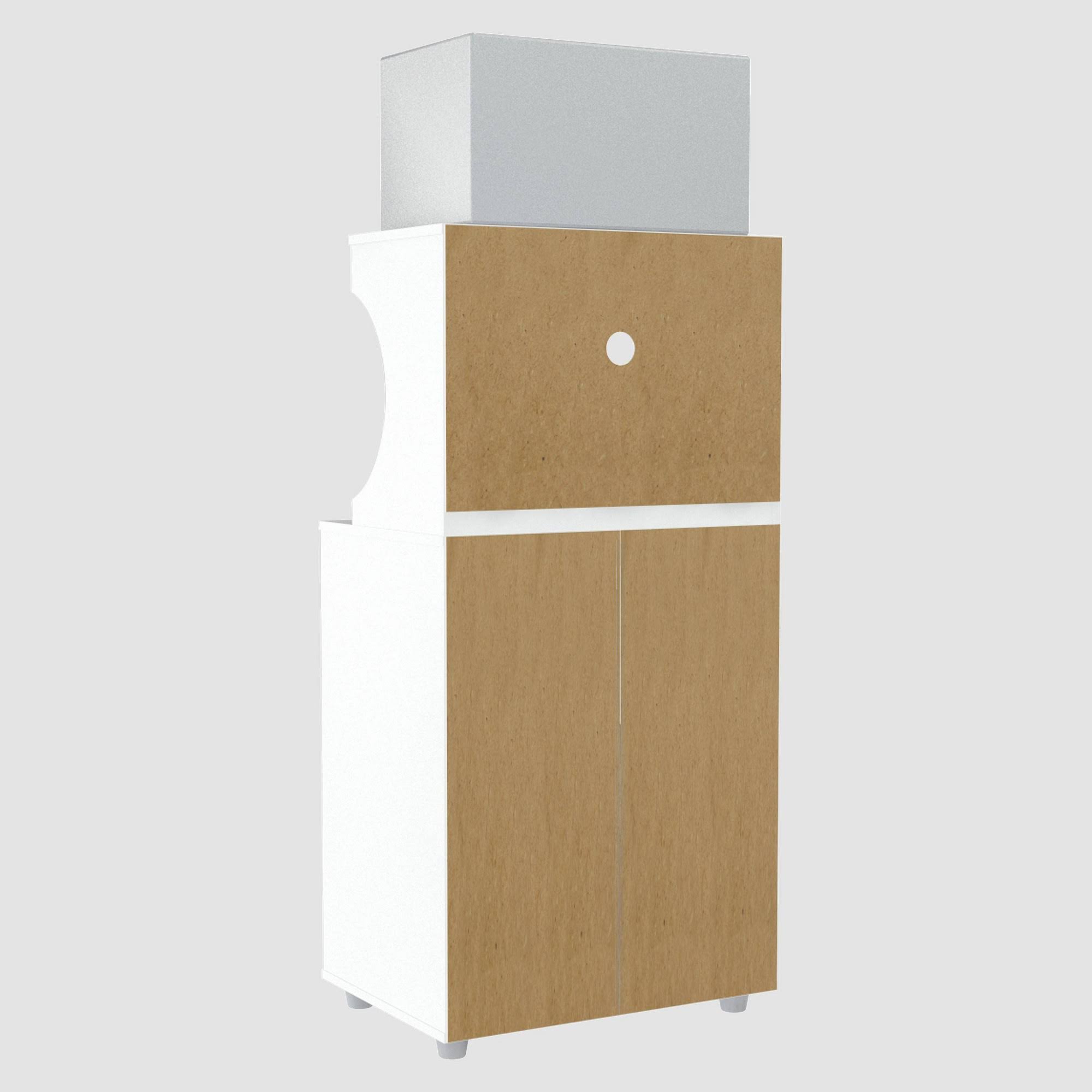 Inval Galley Kitchen/Microwave Storage Cabinet, White