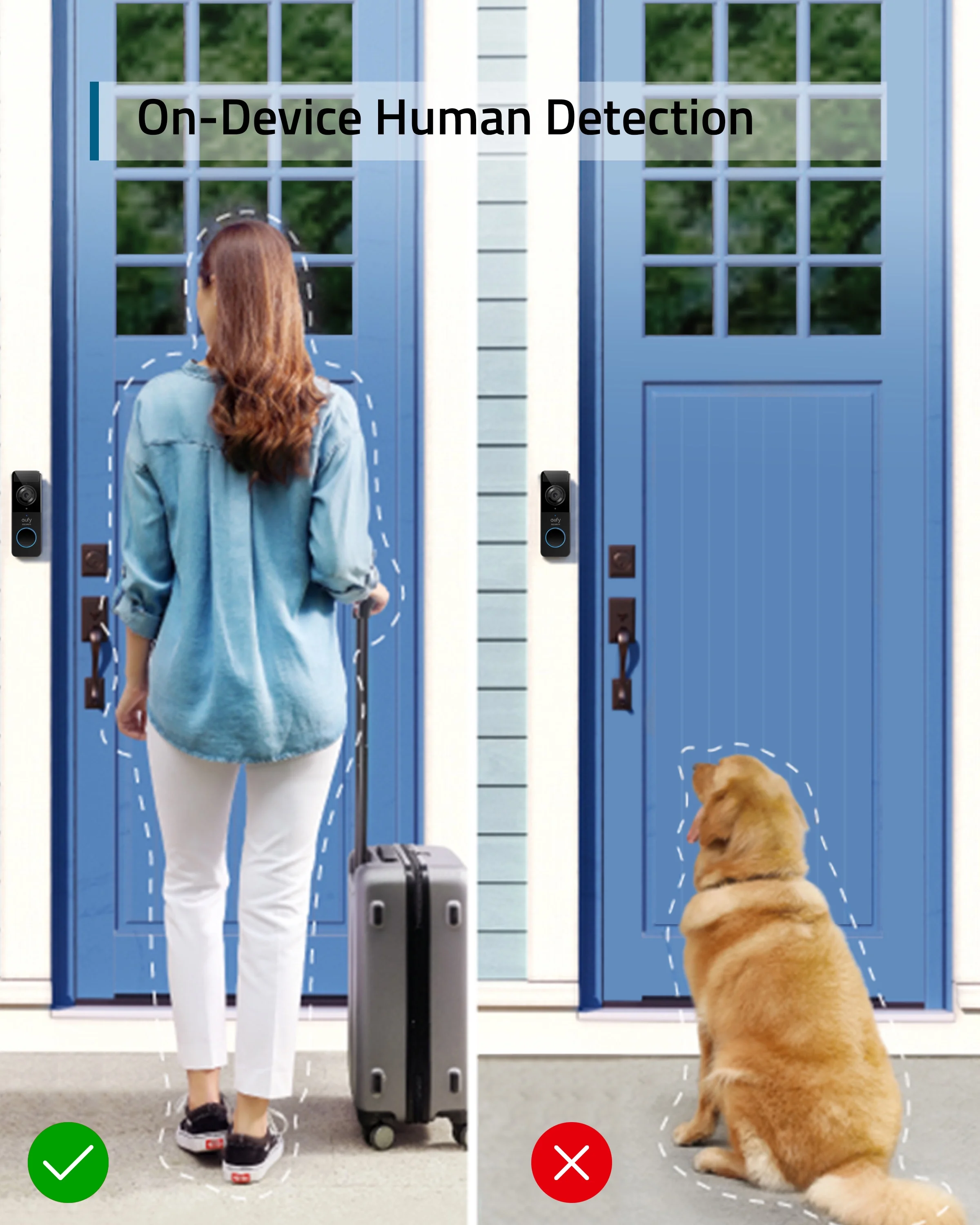 eufy Security by Anker- Wireless 1080p Video Doorbell with Chime, Locally Stored Data