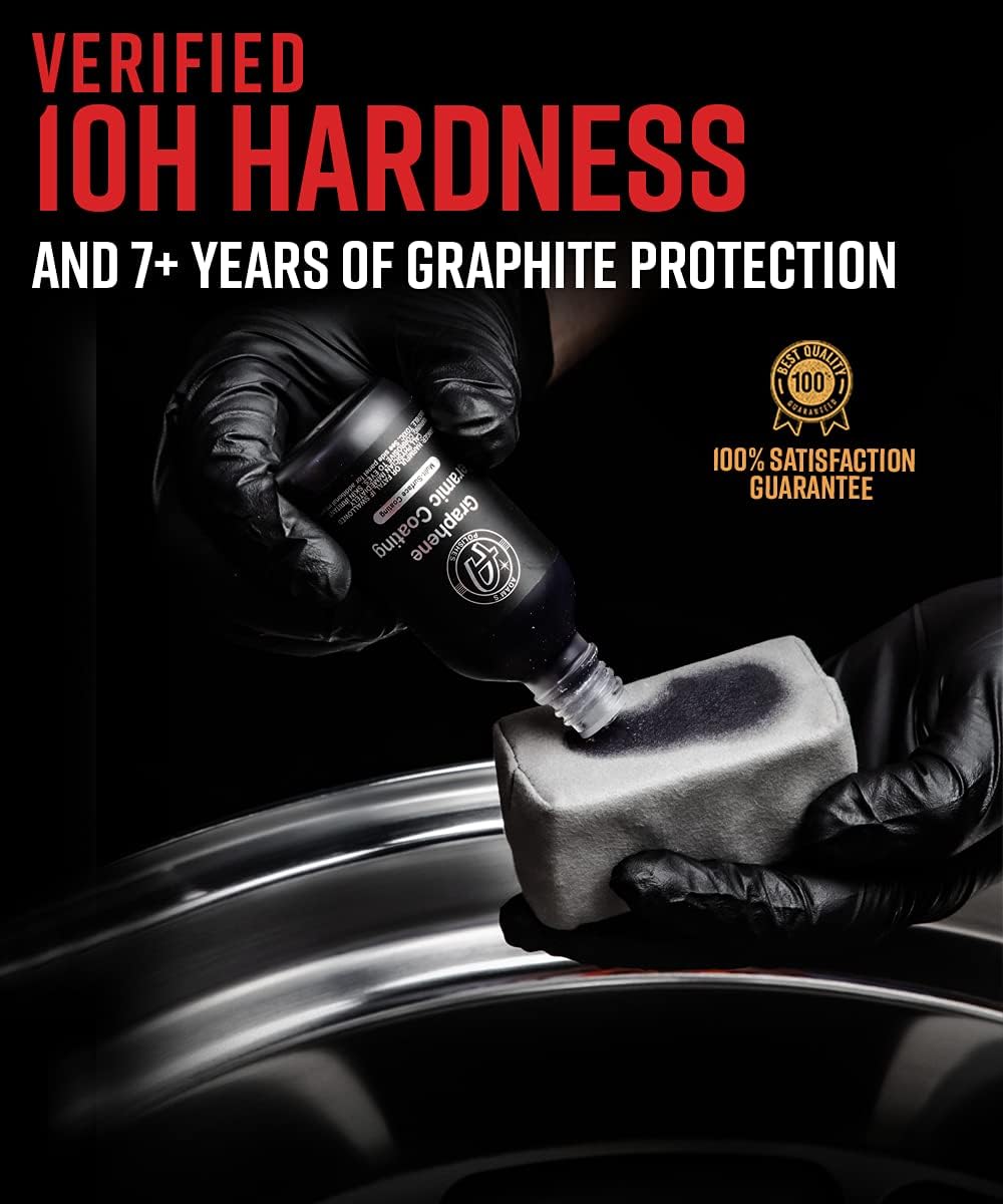 Adam's UV Graphene Ceramic Coating Kit - 10H Ceramic Coating for Cars W/ 7+ Years of Protection & UV Glow Technology | Apply After Car Wash Clay Bar Car Buffer Polisher | Boat RV Motorcycle