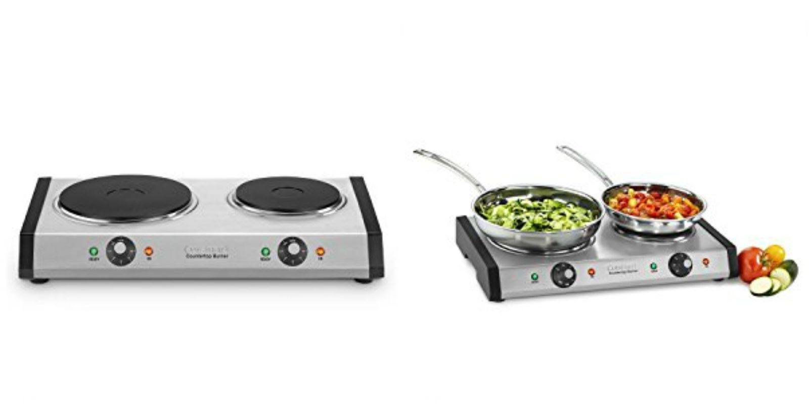 Cuisinart CB-60 Cast-Iron Double Burner - Brushed Stainless/Sliver