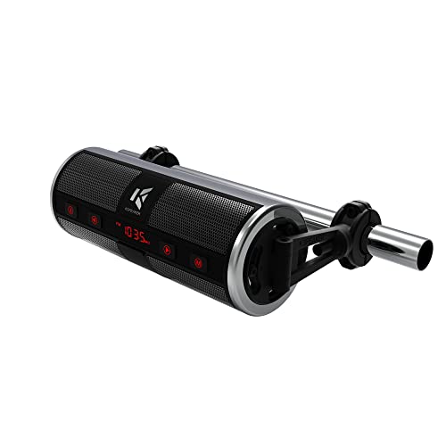 Motorcycle Speakers Bluetooth Waterproof Radio Audio System Built-in Amplifier, Great for ATV, Scooter Bike,12 Volt Vehicle,3 Inch Metal Mp3 Player, K2ch