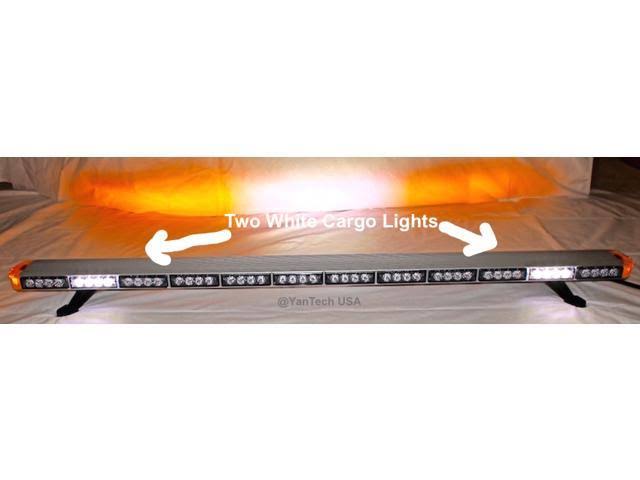 YanTech 60&LBBC 60x22 Amber Clear Super Bright LED Light Bar Flashing Warning Tow Truck Wrecker Police Snow Plow with Brake and