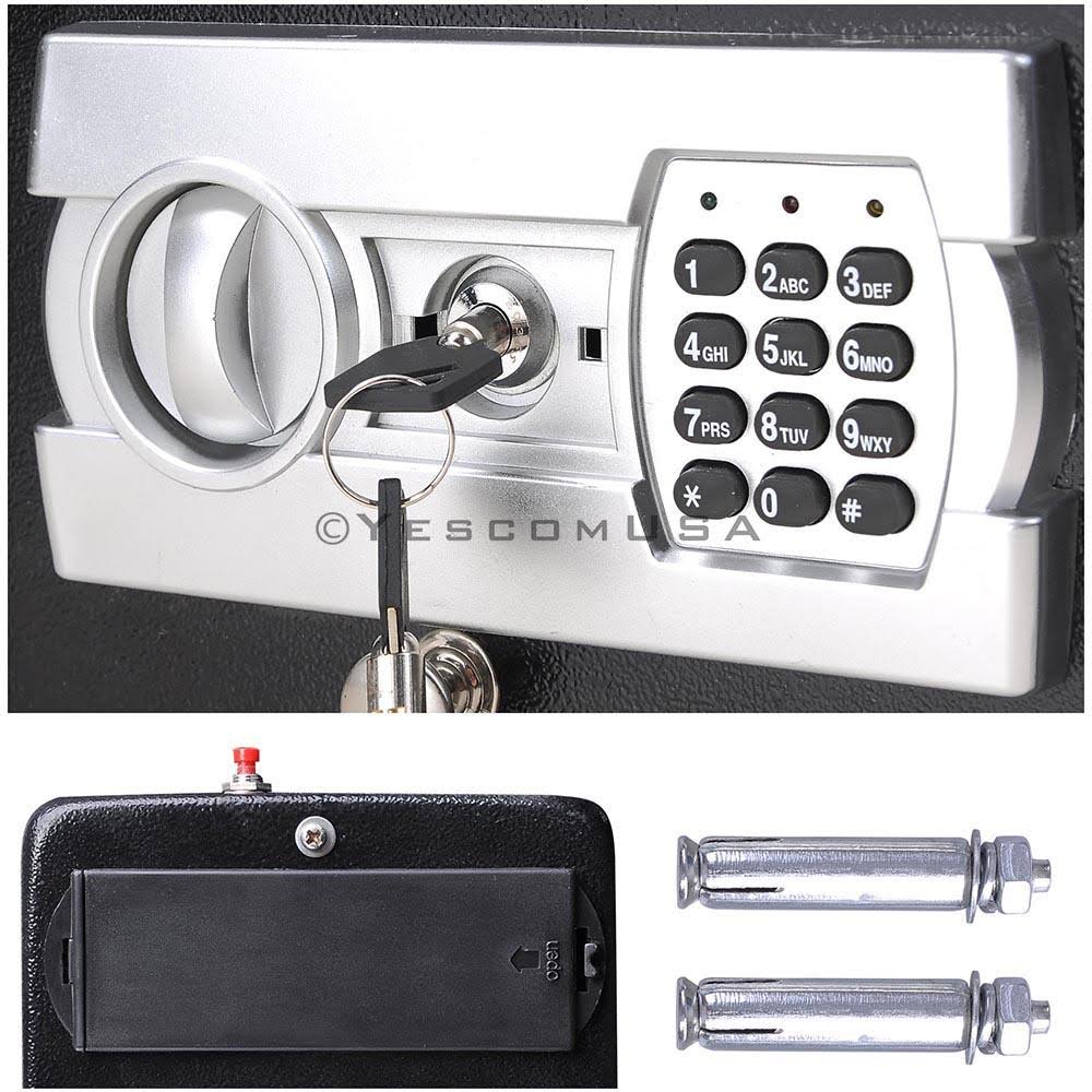 Portable 12x9 Keypad Safe Hand Gun Pistol Drawer Keyless Digital Electronic Lock Car RV Cash Box
