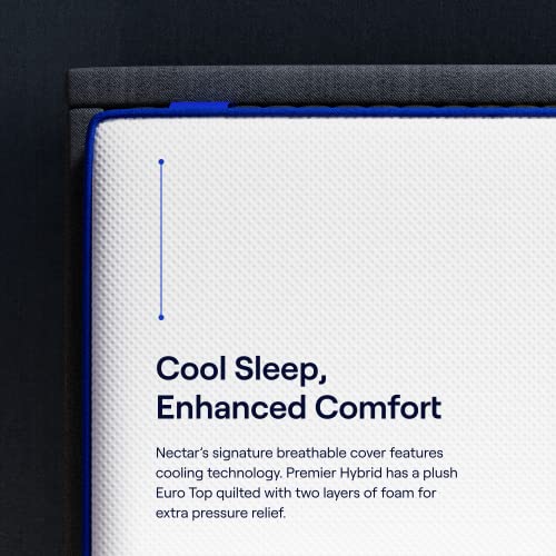 Nectar Hybrid Full Mattress 12 Inch - Medium Firm Gel Memory Foam - Steel Springs - Cooling Technology - 365-Night Trial - Forever Warranty