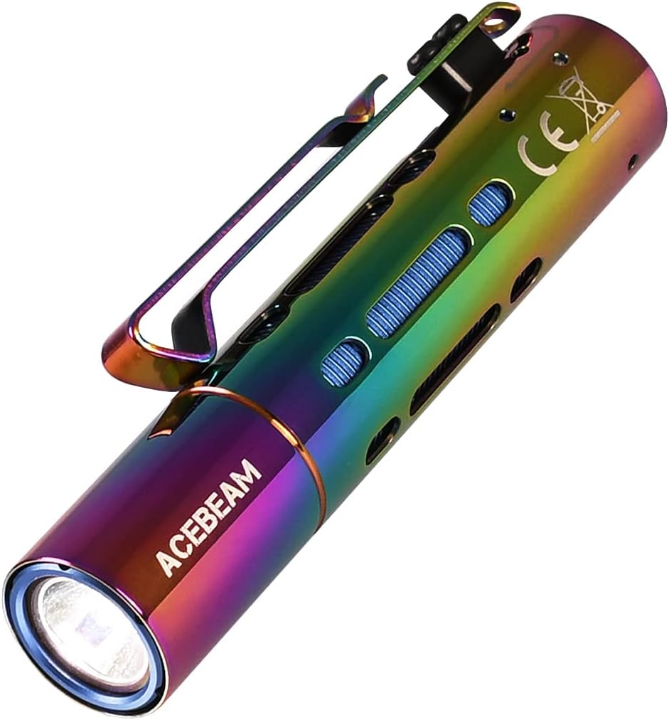 ACEBEAM Rider RX Pocket EDC Flashlight 650 Lumens AA Flashlight Tail Switch Rechargeable Flashlight for Camping, Hiking, Everyday Use