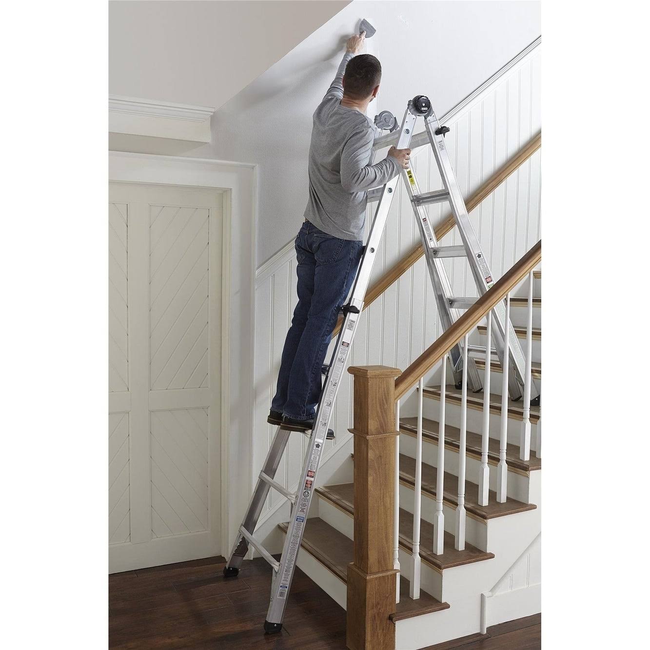 Cosco 22' Max Reach Aluminum Telescoping Multi-Position Ladder