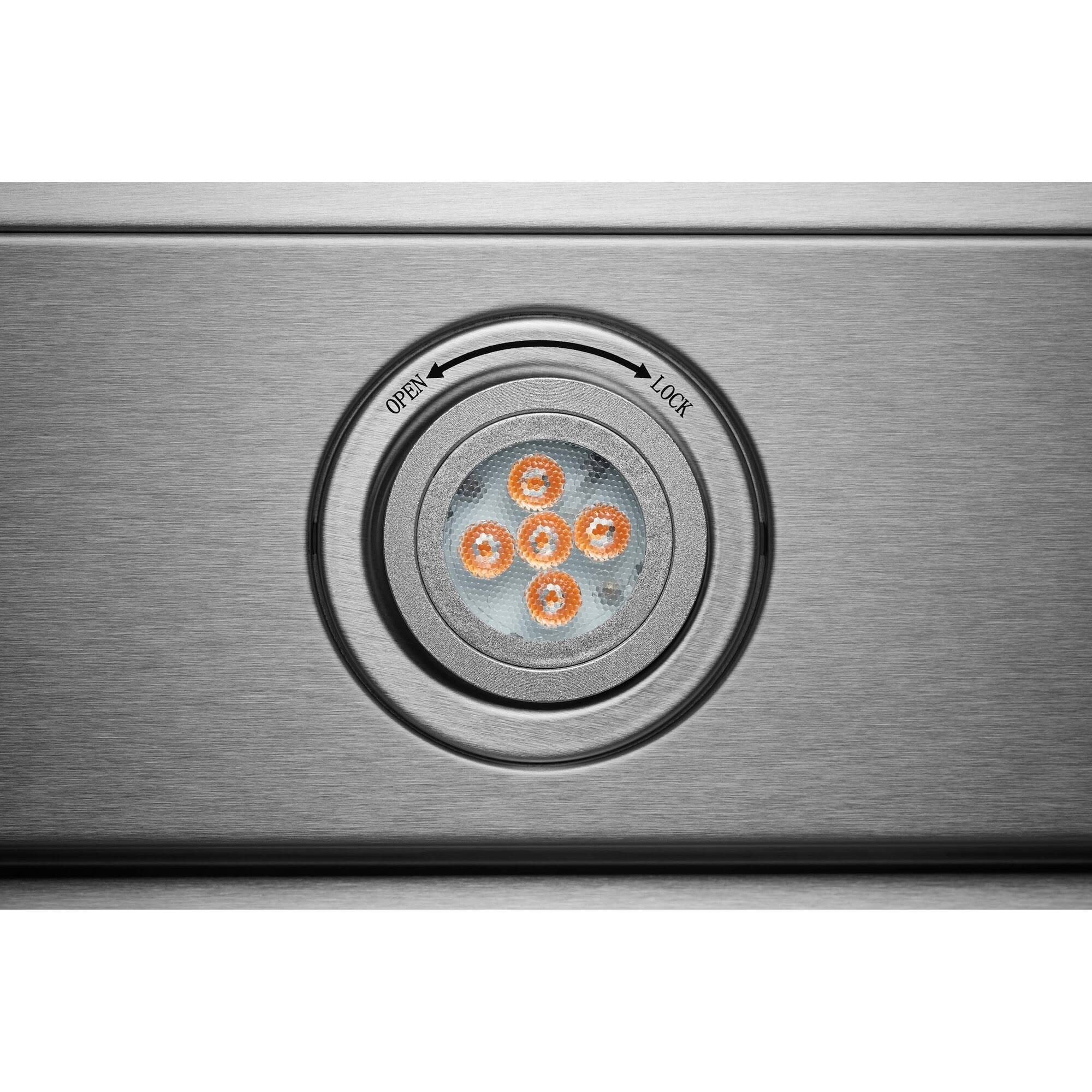 Hauslane WM-538 Wall Mount Range Hood, 3 Speeds, LED, Baffle Filters, Convertible, Stainless Steel