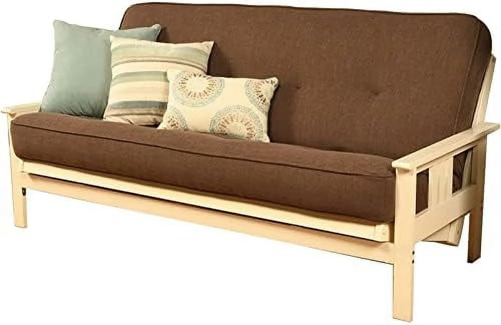 Full Size Spring Futon Mattress Replacement, Linen Sleeper Sofa Bed Mattress, Cocoa Brown