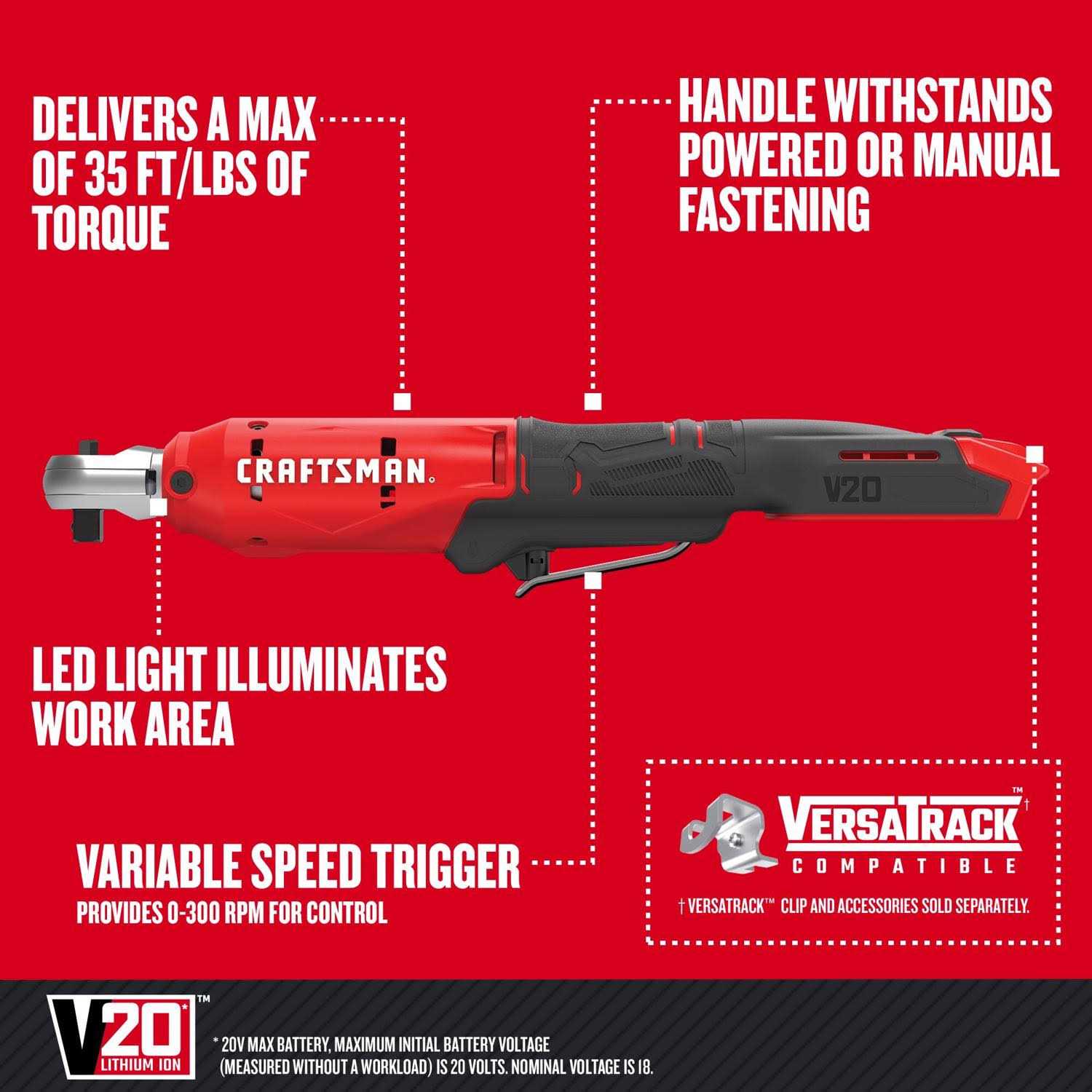 Craftsman V20 Cordless Ratchet - Shop Hardware Tools Online Store