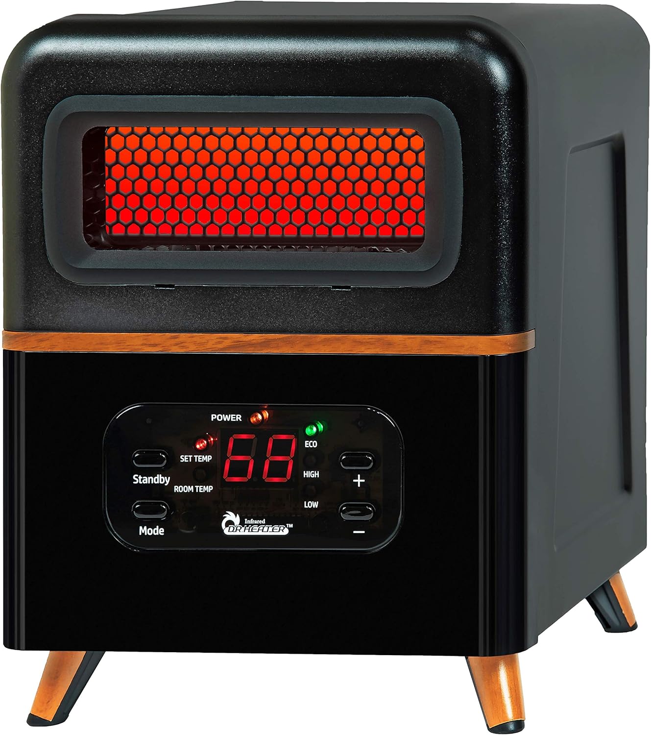 Dr Infrared Heater DR-978 Infrared Space Heater, Hybrid, Black