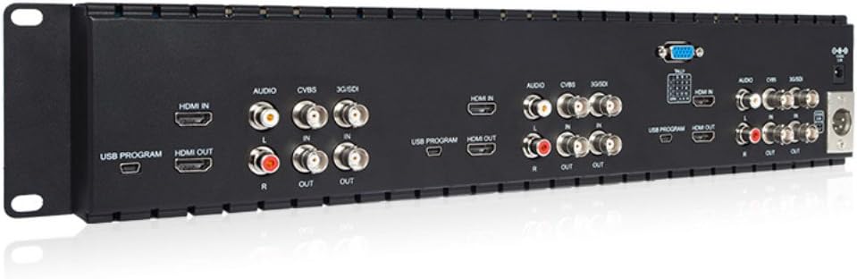 Seetec Triple 5 Inch 2RU 800×480 Broadcast LCD Rack Mount Monitor with 3G-SDI, HDMI, AV Input and Output T51