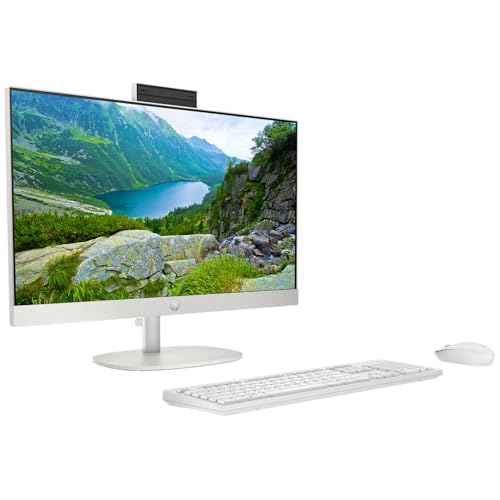 HP Newest 27" All-in-One Desktop Computer, FHD IPS Touchscreen, Intel Core Ultra 7-155U 12-Core Processor, 32GB DDR5, 2TB SSD, Wi-Fi 6, HDMI, Wireless KB&Mouse, Windows 11 Home, P500 Portable SSD