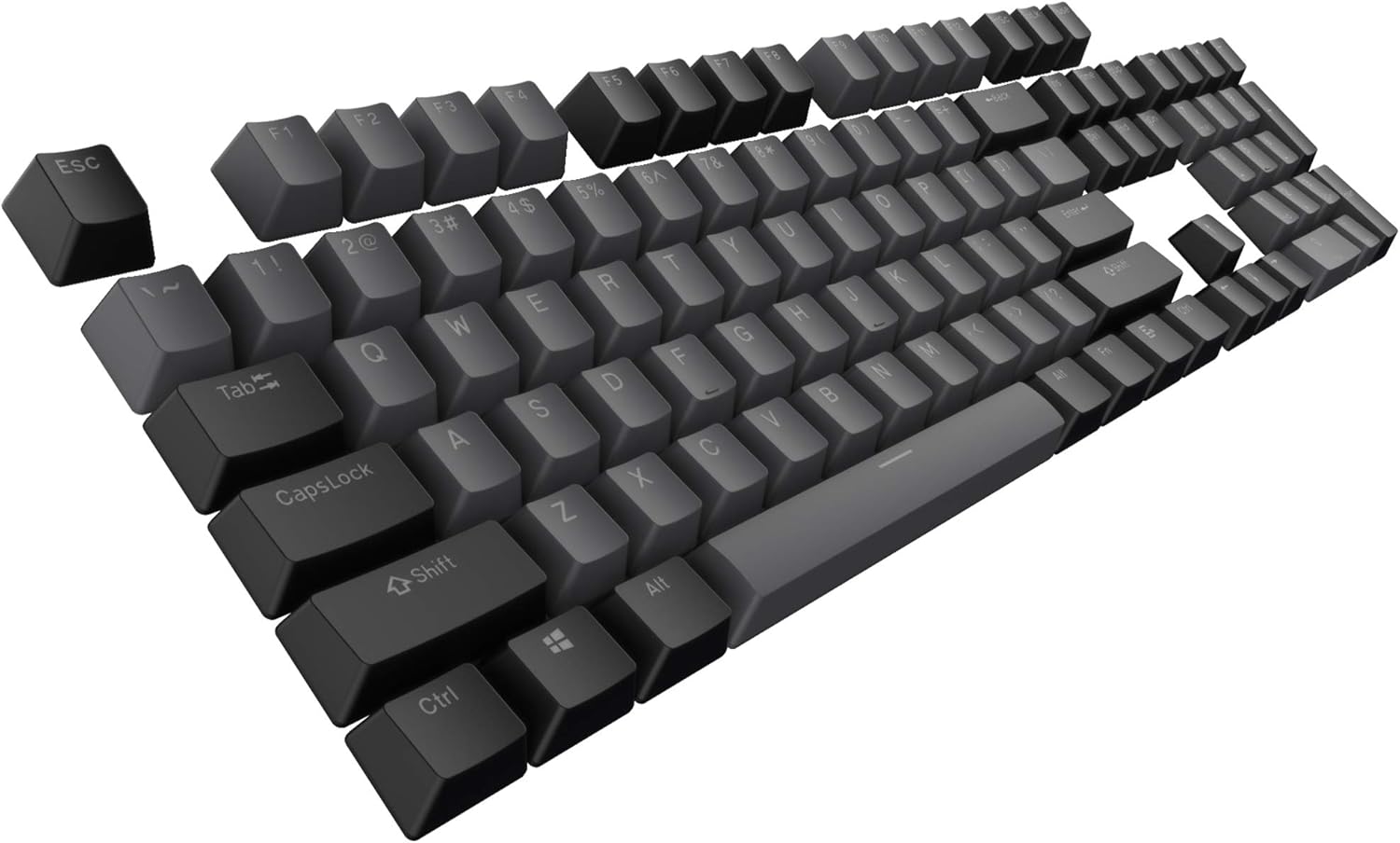 Tecware PBT Keycaps, Double-Shot PBT Keycap Set, for Mechanical Keyboards, Full 111 Keys Set, OEM Profile, English (US, ANSI) (Pudding White)