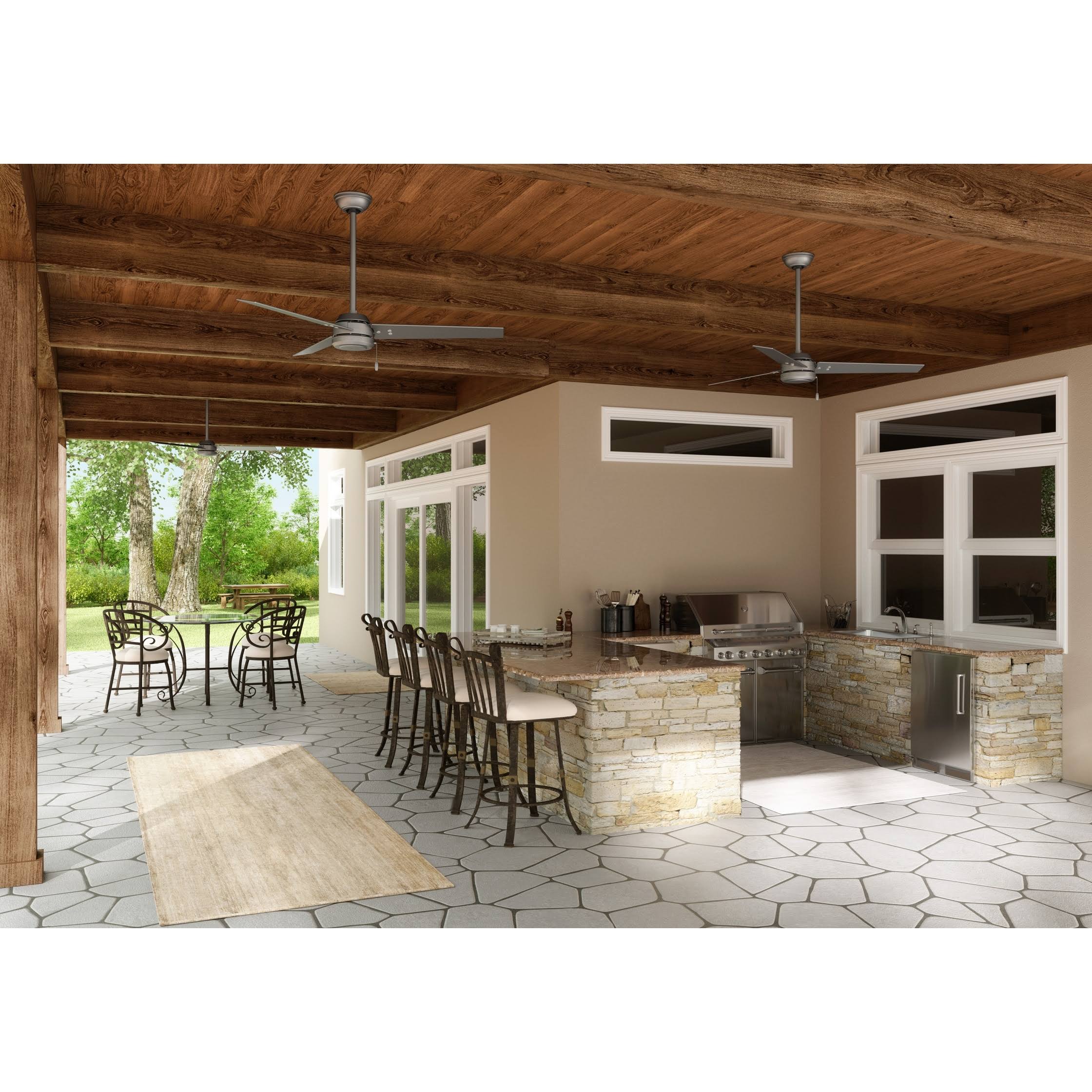 Hunter 50262 Cassius 44x22 Outdoor Ceiling Fan, Fresh White