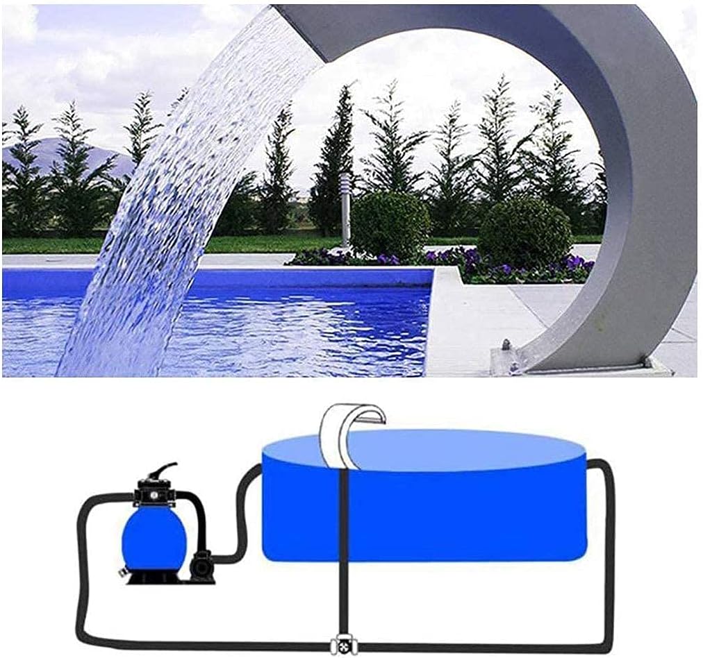 Stainless Steel Pool Waterfall Fountain In Ground Pools Garden Outdoor Waterfalls Swimming Pool Fountains