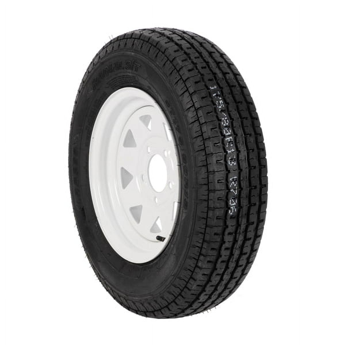 2-Pk Trailer Tire & Rim ST175/80R13 13" Load C 5 Lug White Spoke