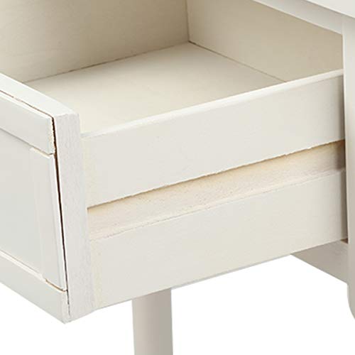 Narrow Console Table with 2 Drawers and Storage Shelf, 35.34" L Retro Sofa Table 2-Tier Wood Entryway Table with Storage for EntryWay, Hallway, Couch, Living Room, Kitchen,Ivory