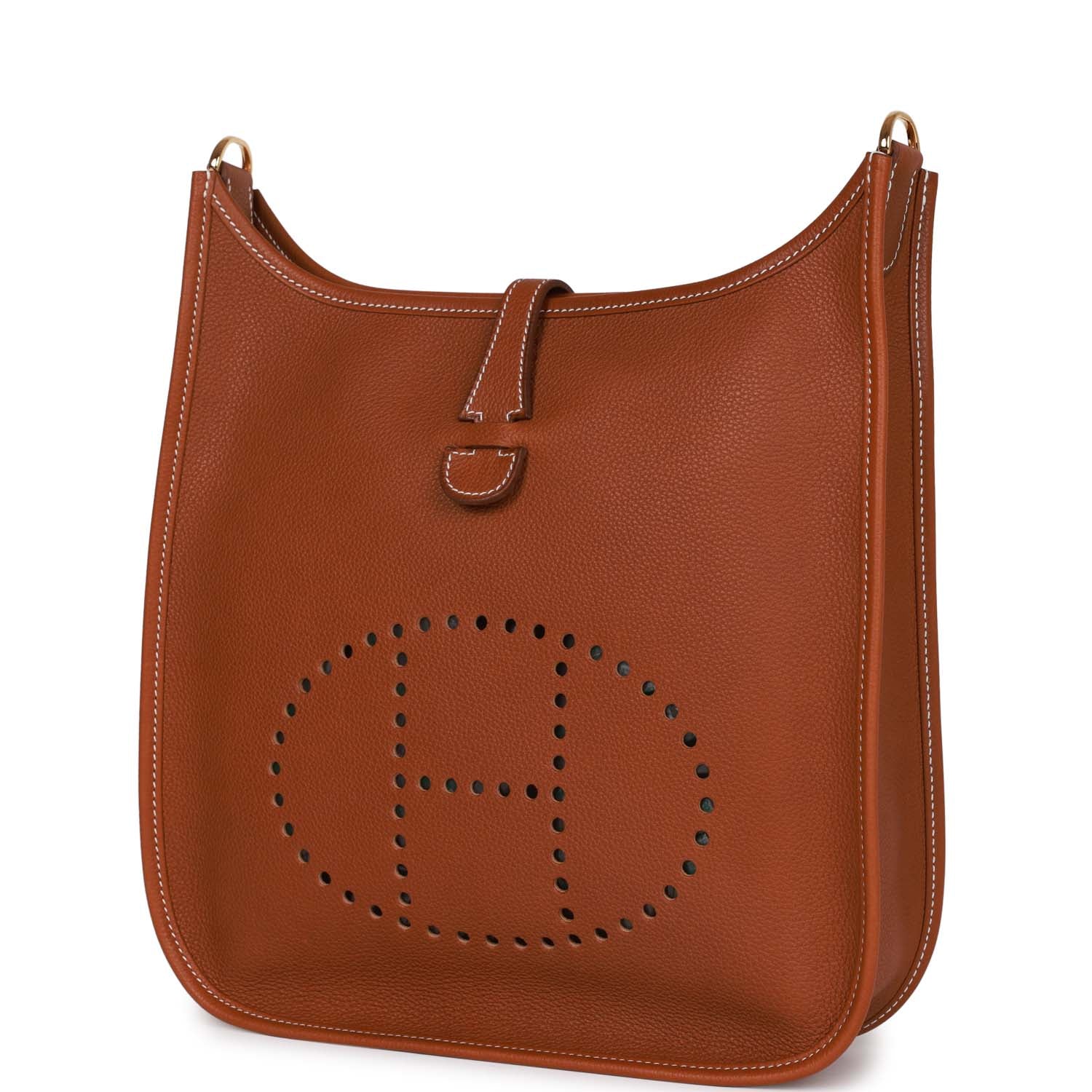 Hermes Evelyne III PM Fauve Barenia Faubourg Gold Hardware