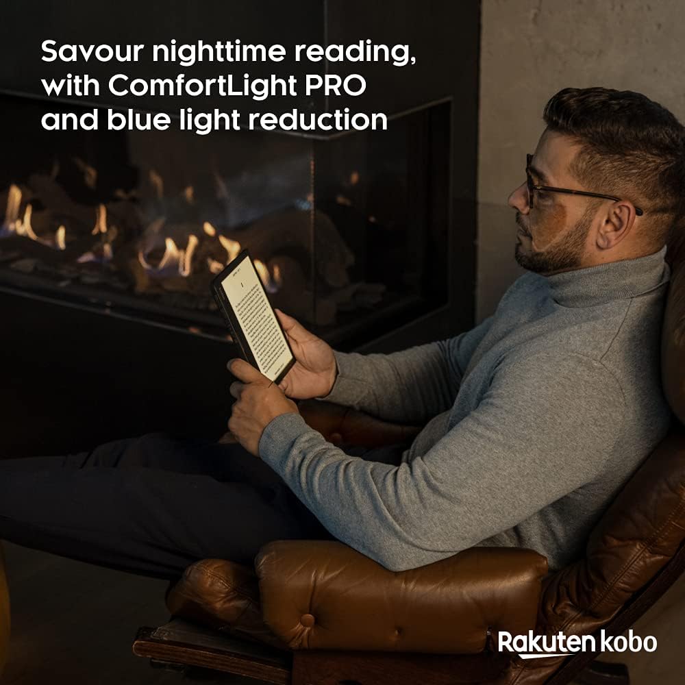Kobo Sage | eReader | 8�?HD Glare Free Touchscreen | Waterproof | Adjustable Brightness and Color Temperature | Blue Light Reduction | Bluetooth | WiFi | 32GB of Storage | Carta E Ink Technology