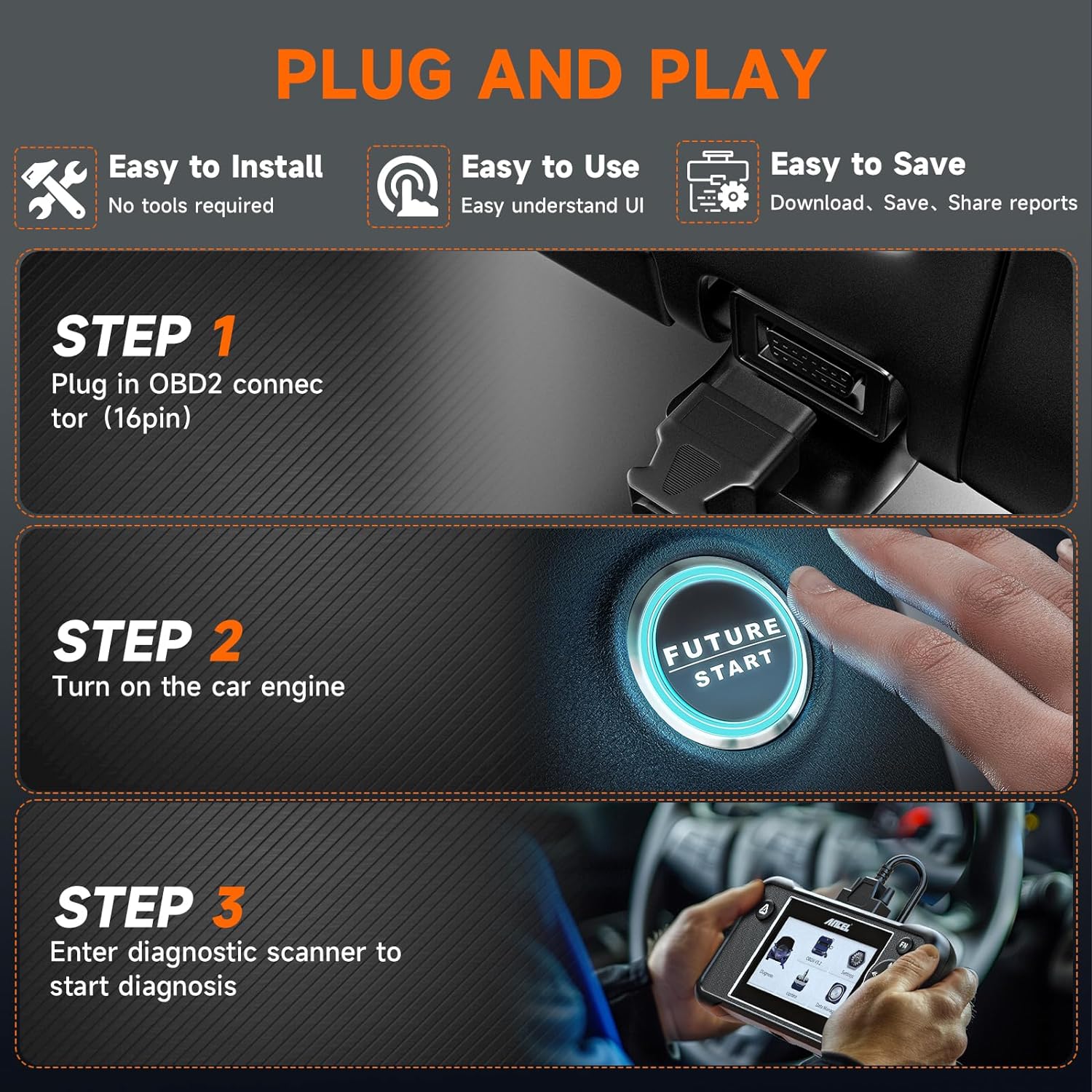 ANCEL FX3300 Elite OBD2 Scanner Diagnostic Tool, All System Scan Tool, WiFi Update Car Code Reader and Reset Tool Lifetime Free Update Code Reader, Diagnostic Scanner for Cars