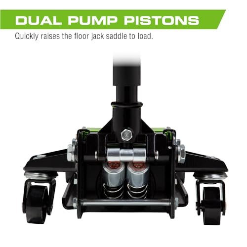 ARCAN Tools 3-Ton Quick Rise Aluminum Floor Jack with Dual Pump Pistons & Reinforced Lifting Arm (A20018_A20019)