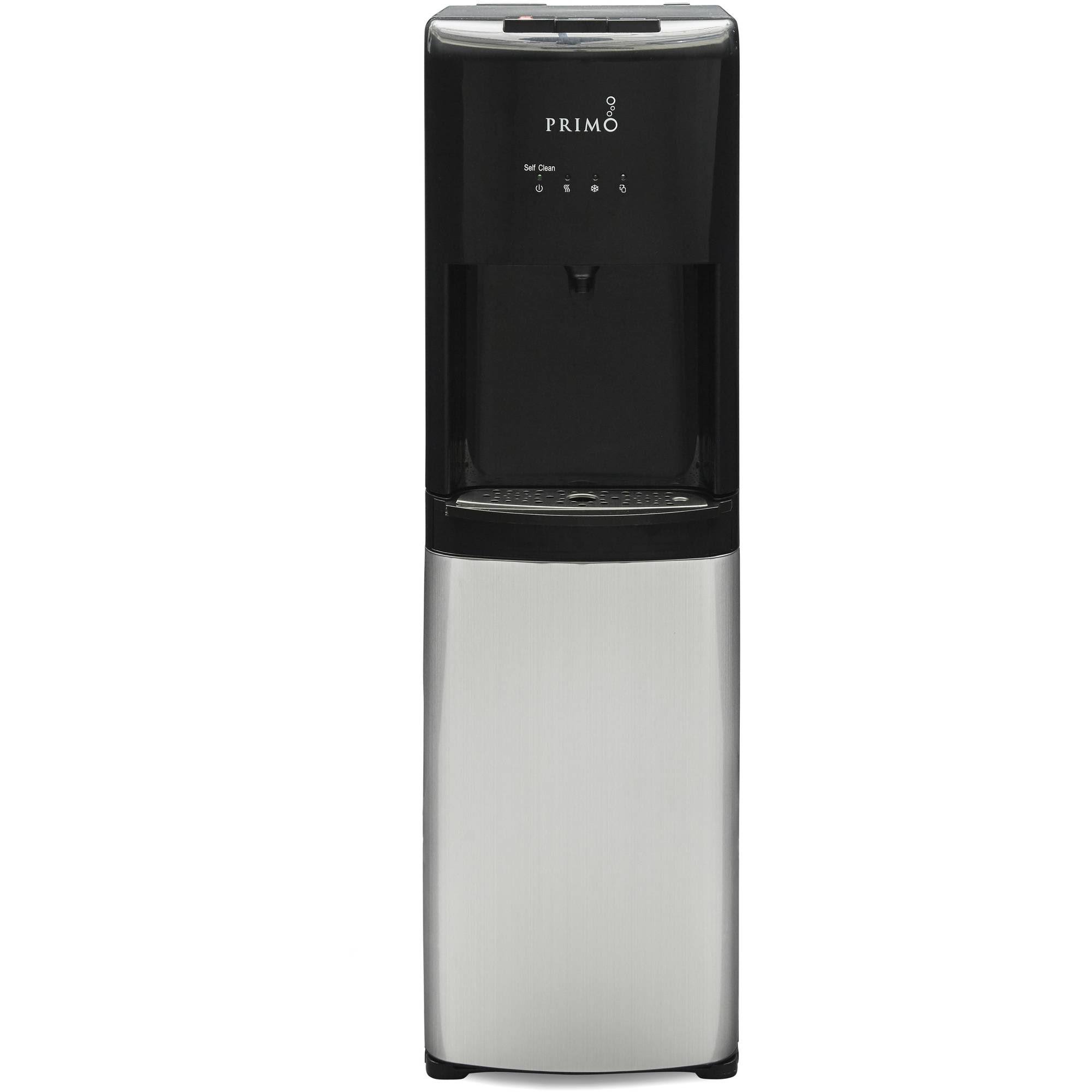 Primo Deluxe Bottom Loading Hot/Cold Water Dispenser with Self-Sanitization, Black/Stainless, Model 601090-so