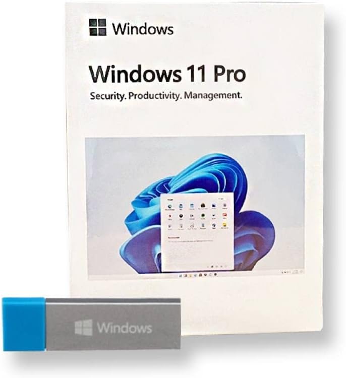 Windows 11 Pro USB Software | USB Flash 32 or 64 bit | English International | 1 PC | Original Lifetime License | 2022 Version | New