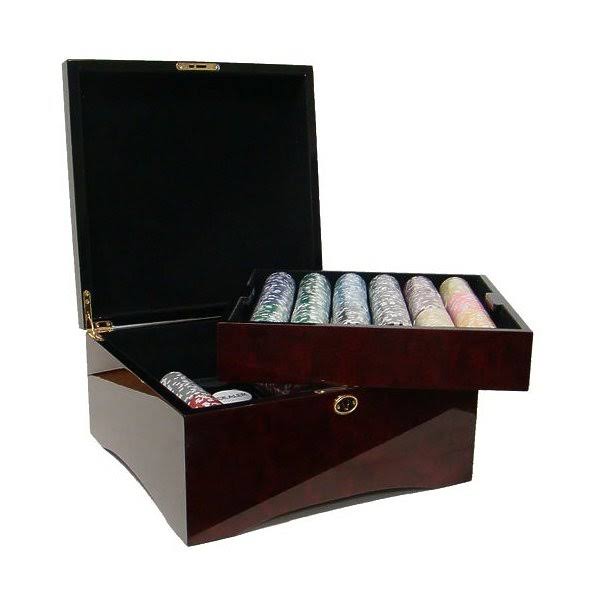 1,000ct. Monte Carlo 14g Poker Chip Set in Aluminum Metal Carry Case