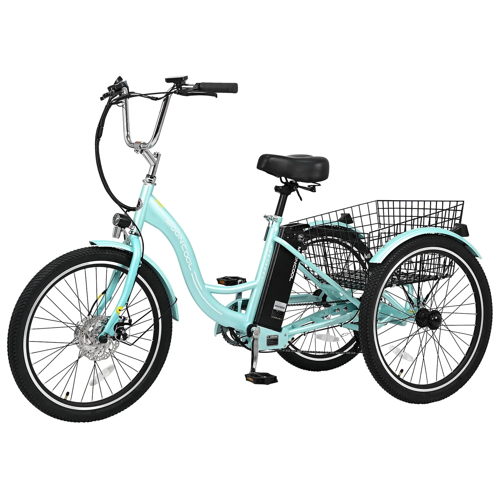 Lilypelle Adult Electric Tricycles,3 Wheel Electric Bike,15.5 Mph Electric Trikes for Seniors,7-Speed & 4 Adjustable Riding Modes Electric Tricycle With Removable Lithium Battery
