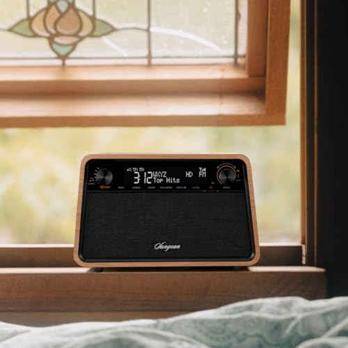 Sangean HDR-19 HD Radio/AM/FM-RDS/Bluetooth/AUX Premium Wooden Cabinet Radio