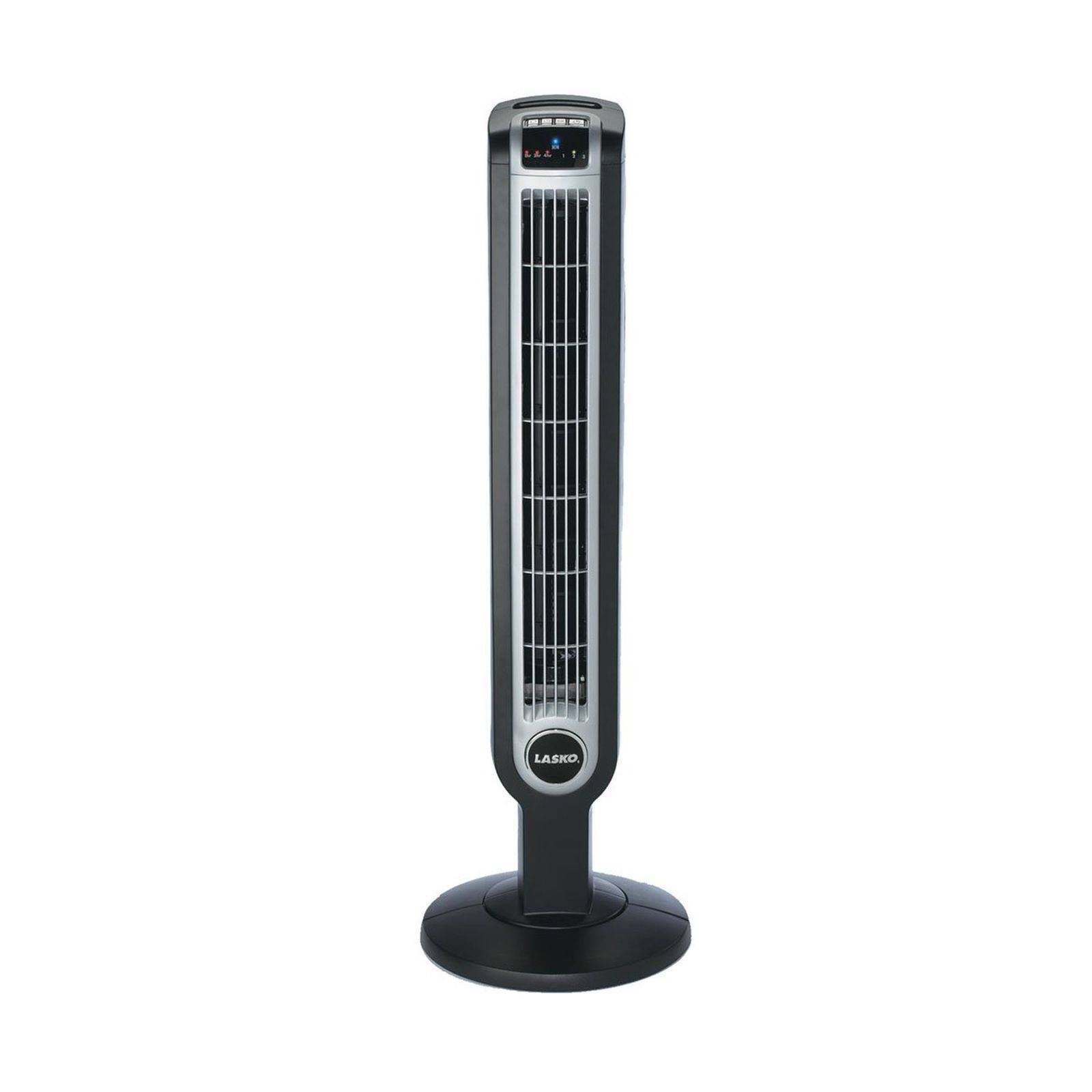 Lasko 2505 36-Inch Remote Control Tower Fan with Ionizer Black