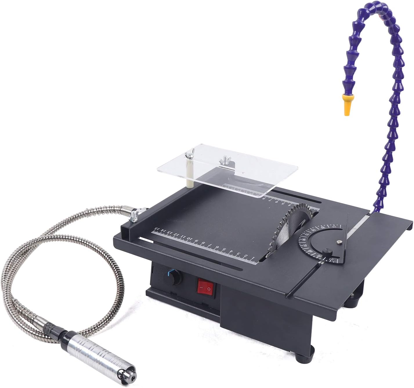 Professional Jade Polisher Machine, 110V Jewelry Jade Gem Engraving Cutting Milling Bench Grinder Table Saw Rock Gem Polishing Grinding Polisher Set (US SHIPPING)