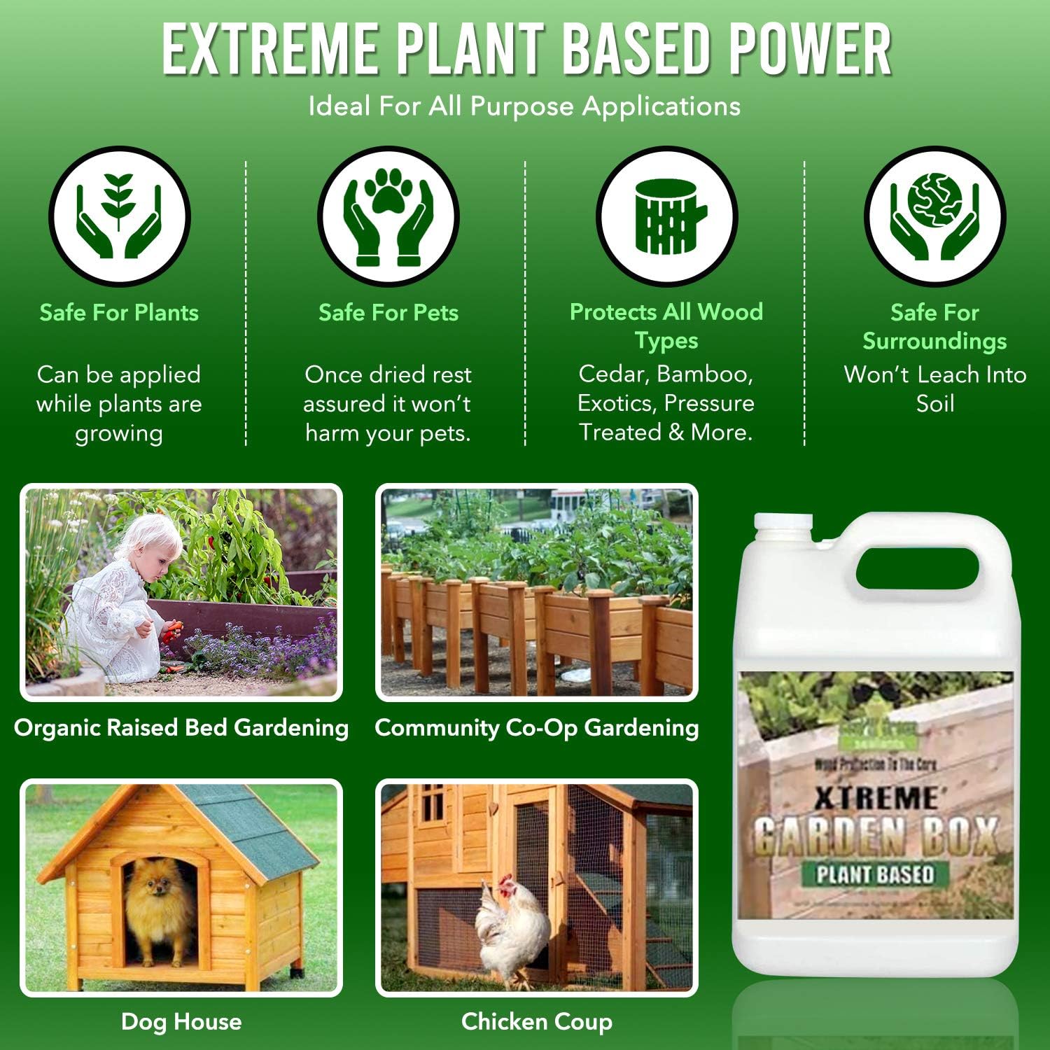 Seal It Green Garden Box Sealer-Plant Based, Non-Toxic and Non-Leaching Garden Bed Wood Sealer. Helps Protect Cedar & All Wood Types Used for Raised Bed Gardens Without Toxic Chemicals