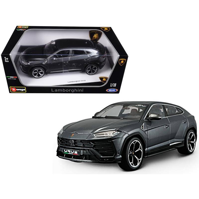 Lamborghini Urus Grey 1/18 Diecast Model Car by Bburago, Gray
