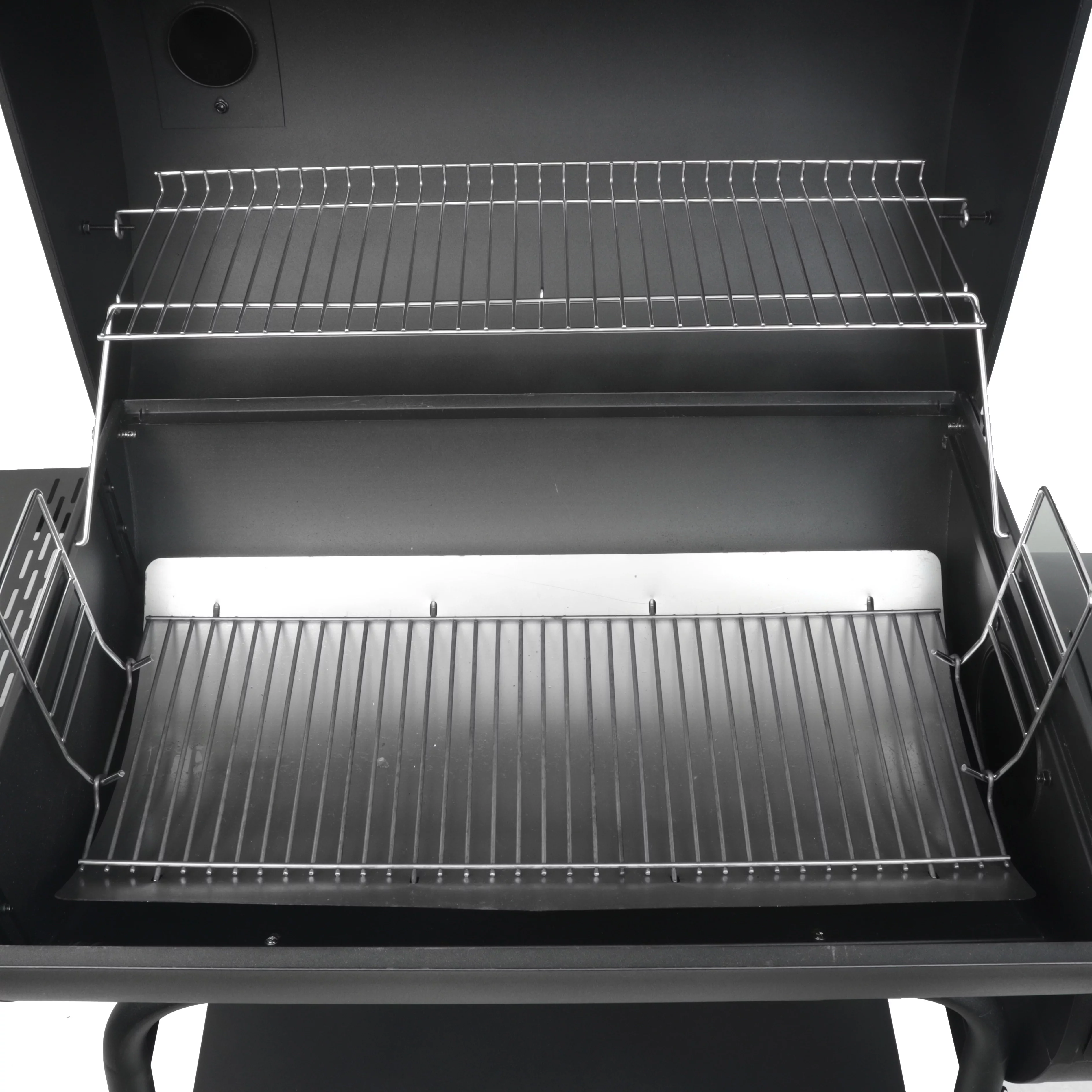 Expert Grill 28" Offset Steel Charcoal Smoker Grill with Side Firebox, Black