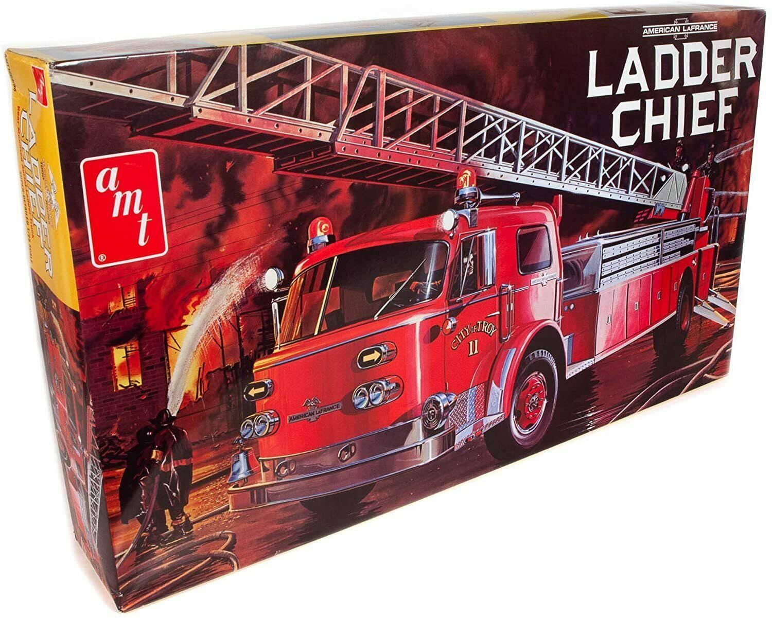 Skill 3 Model Kit American LaFrance Ladder Chief Fire Truck 1/25 Scale Model by AMT